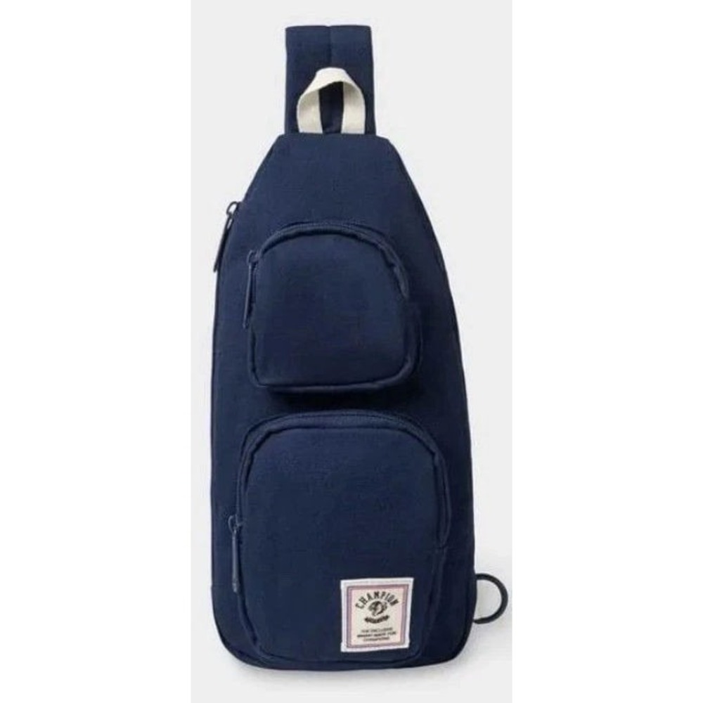 Champion Canvas Crossbody Shoulder Sling Bag - Navy Blue